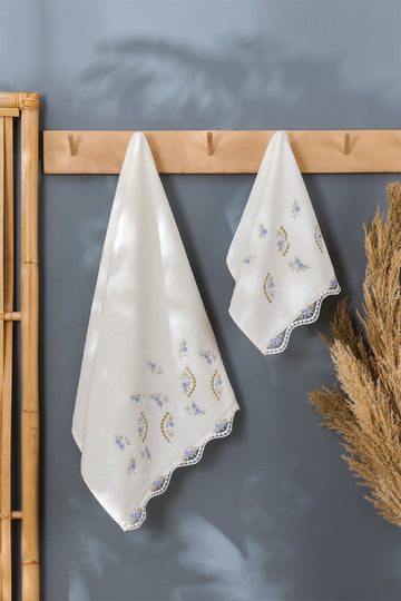 Analı Kızlı Mutfak&El Havlusu Lila