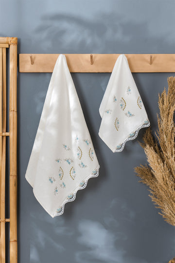 Analı Kızlı Mutfak&El Havlusu Mavi