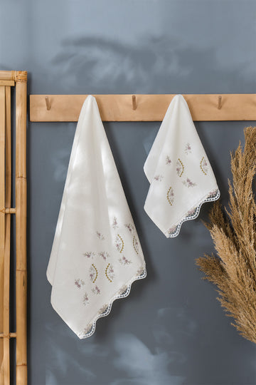 Analı Kızlı Mutfak&El Havlusu Mor