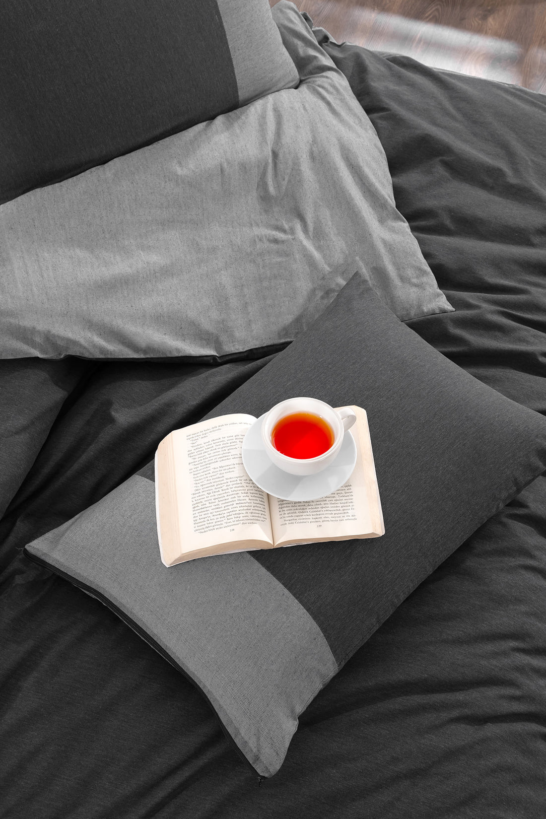 Nevresim Takımı Gri-Antrasit