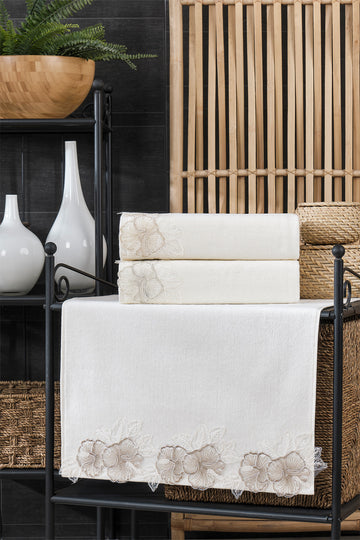 Nergis 3'lü El&Yüz Havlusu