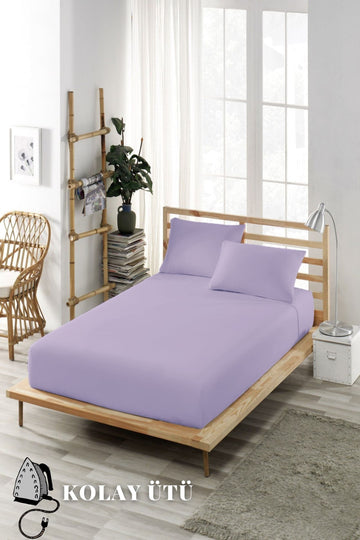 Lila Lastikli Çarşaf Takımı(Nevresim Kumaşı)