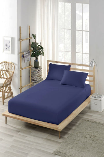 Lacivert Lastikli Çarşaf Takımı(Nevresim Kumaşı)