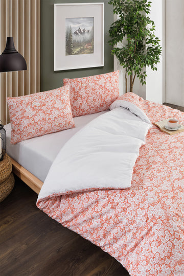 Orange Çift Kişilik Pamuklu Nevresim Takımı